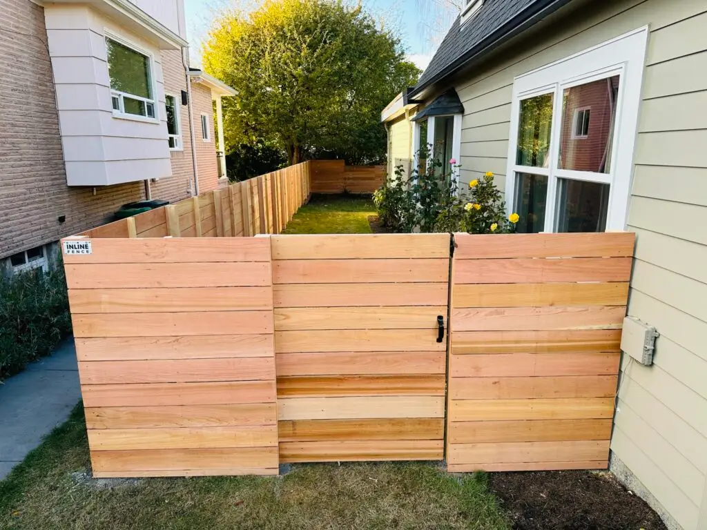 Fence offering both privacy and style.