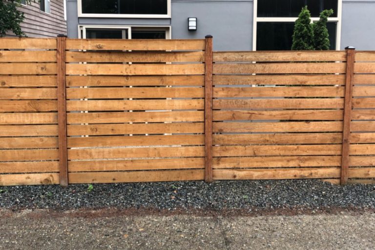 wooden fence panels horizontal