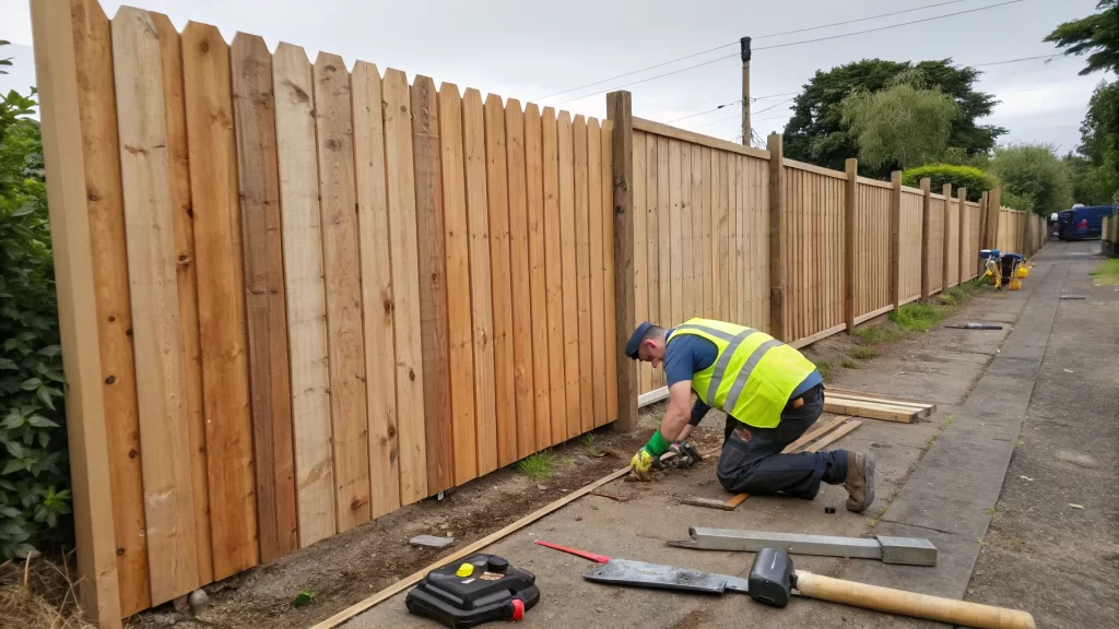 Cedar fence panel repair process Seattle